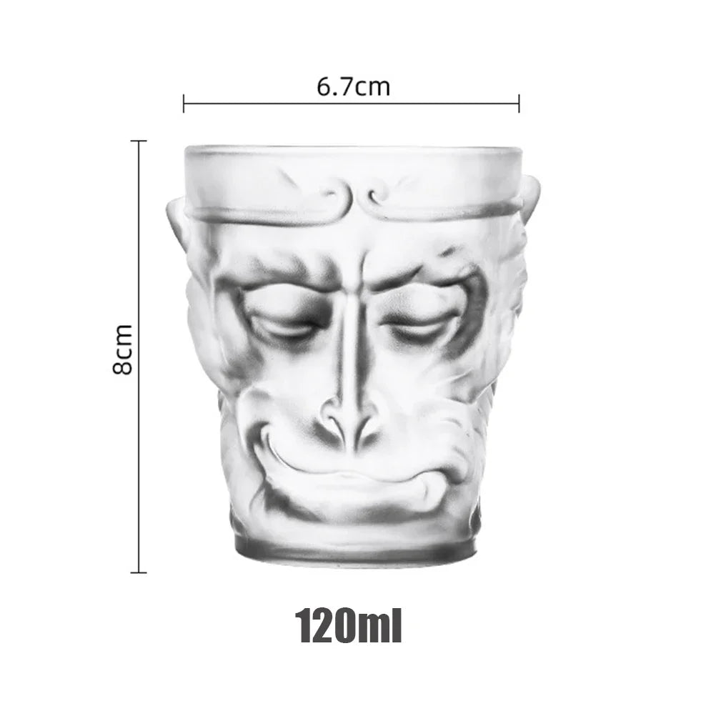 2PCS ENERGE SPRING Glass Teacup Great Sage The Monkey King Cup Lead-Free Glass Master Cup 120ML Special Tea Cup Kung Fu Tea Set