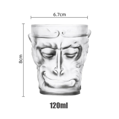2PCS ENERGE SPRING Glass Teacup Great Sage The Monkey King Cup Lead-Free Glass Master Cup 120ML Special Tea Cup Kung Fu Tea Set