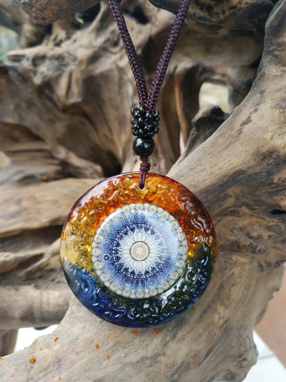 2PCS-GOOD  Buddhist supplies Greco-Buddhist pocket travel efficacious Mascot # the Buddha Mandala Crystal Pendant Amulets