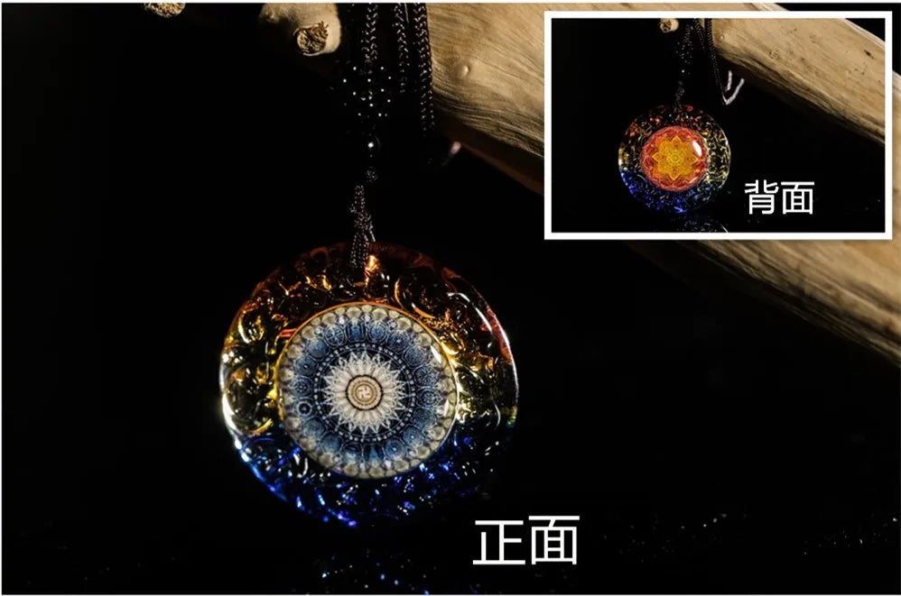 2PCS-GOOD  Buddhist supplies Greco-Buddhist pocket travel efficacious Mascot # the Buddha Mandala Crystal Pendant Amulets