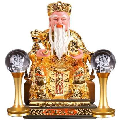 2PCS HOME shrine Altar supply worship God of wealth crystal Lights home decor GUAN GONG TU DI GONG Lamp sacrificial offering
