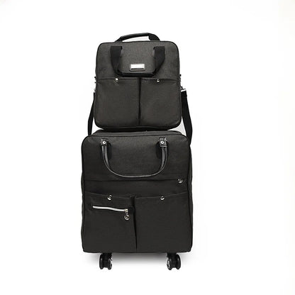 2PCS/SET Wheeled bag Women travel Backpack girl wheels trolley bags large capacity Boarding bag Travel Luggage Suitcase Bag 2022