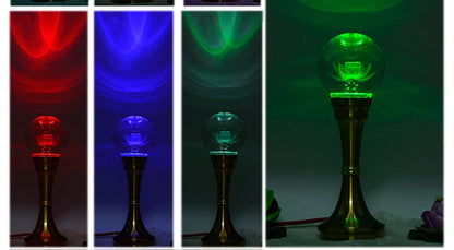 2PCS Wholesale Buddhism supply HOME temple altar Buddhist worship tool 7 COLOR crystal Buddha Gods Lamp Light  27cm large