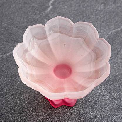 2Pc/Set Chinese Style Creativity Glass Lotus Master Cups Handmade Sample Tea Cup Tea Maker High Foot Cup Kung Fu Teaware Gifts