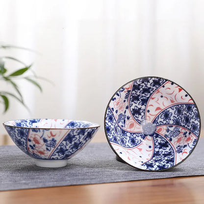 2Pcs Chinese Blue and White Porcelain Cone Teacup Hand-Painted Ceramic Tea Bowl Travel Portable Tea Set Supplies Tea Cup 70ml