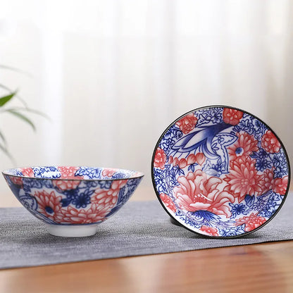 2Pcs Chinese Blue and White Porcelain Cone Teacup Hand-Painted Ceramic Tea Bowl Travel Portable Tea Set Supplies Tea Cup 70ml