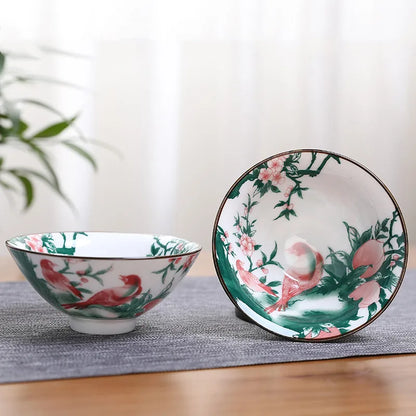 2Pcs Chinese Blue and White Porcelain Cone Teacup Hand-Painted Ceramic Tea Bowl Travel Portable Tea Set Supplies Tea Cup 70ml