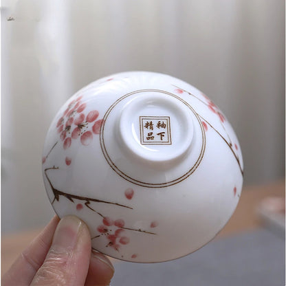 2Pcs Chinese Blue and White Porcelain Cone Teacup Hand-Painted Ceramic Tea Bowl Travel Portable Tea Set Supplies Tea Cup 70ml