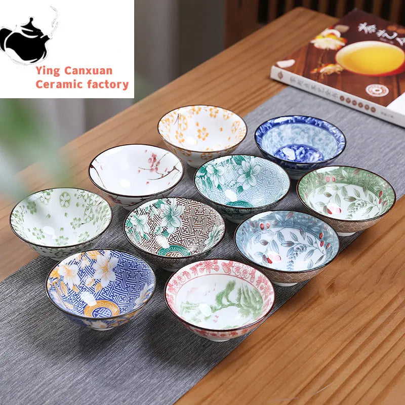 2Pcs Chinese Blue and White Porcelain Cone Teacup Hand-Painted Ceramic Tea Bowl Travel Portable Tea Set Supplies Tea Cup 70ml