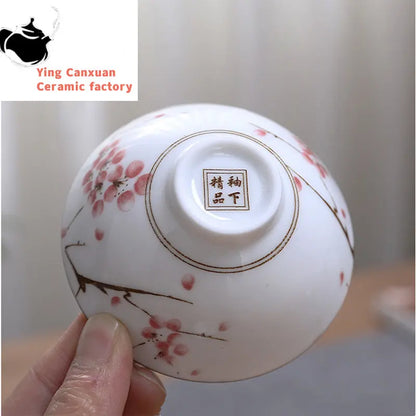 2Pcs Chinese Blue and White Porcelain Cone Teacup Hand-Painted Ceramic Tea Bowl Travel Portable Tea Set Supplies Tea Cup 70ml