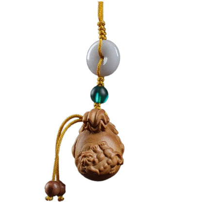 2cm Pendant Santalum Wood Myth Pixiu Traditional Chinese Pixiu Animal Sculpture Pendant Bag Pendant Home Décor