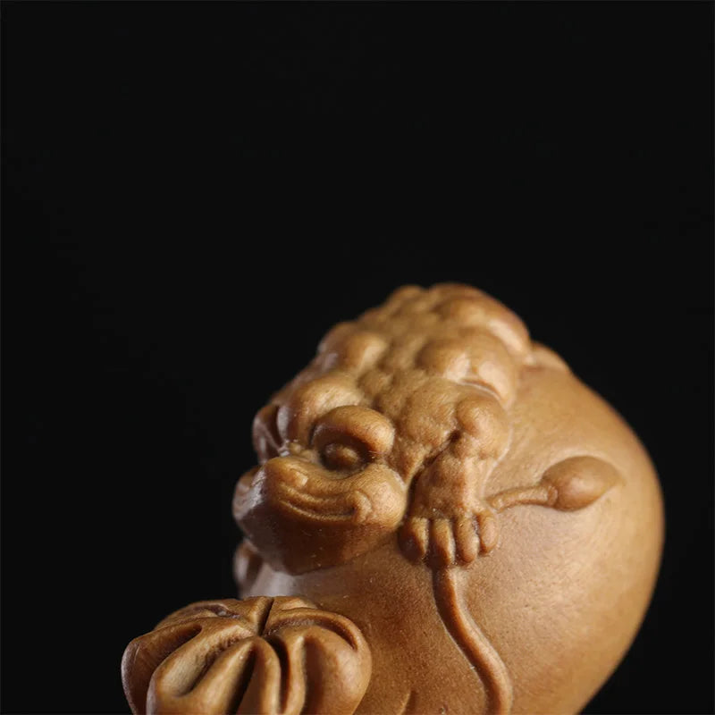 2cm Pendant Santalum Wood Myth Pixiu Traditional Chinese Pixiu Animal Sculpture Pendant Bag Pendant Home Décor