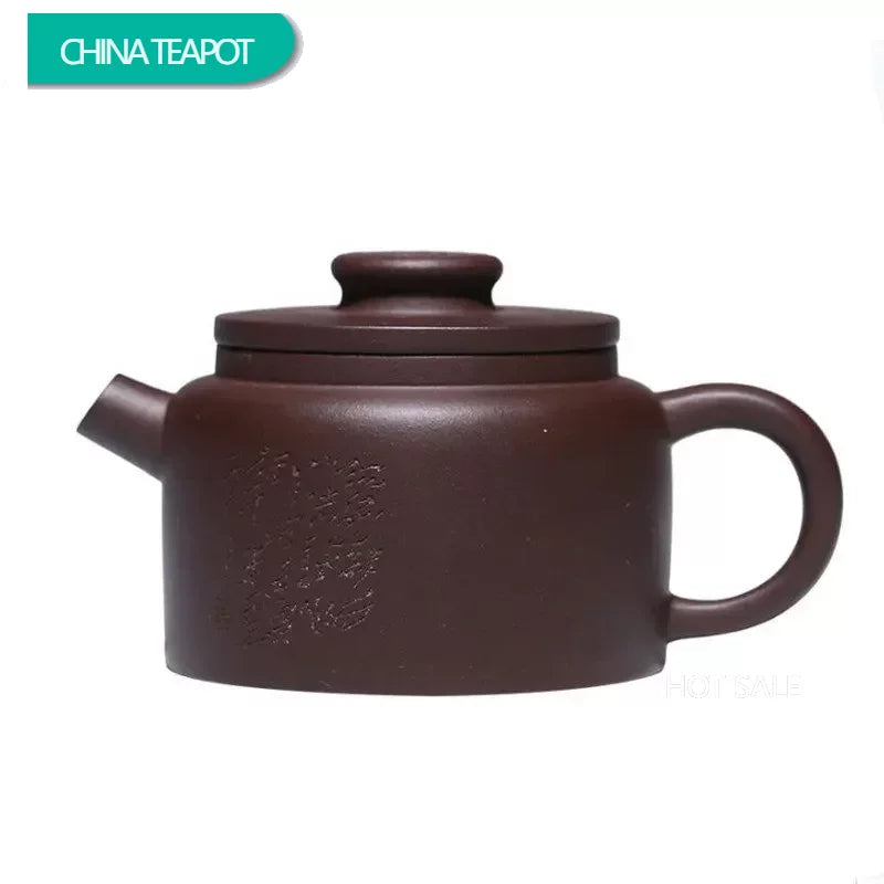 160ml Chinese Yixing Purple Clay Teapots Famous Handmade Tea Pot Raw Ore Purple Mud Kettle High-end Zisha Tea Set Collection