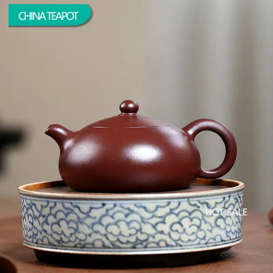 300ml Chinese Yixing Authentic Purple Clay Teapots Large Capacity Kettle Famous Handmade Ball Hole Filter Tea Pot Zisha Tea Set