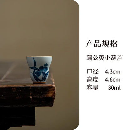 2pc/set Hand-painted Orchid Ceramic Teacup Japanese Mug Jug Tea Cup Set Sample Teacup Master Cups Personal Cup Cafes Teaware