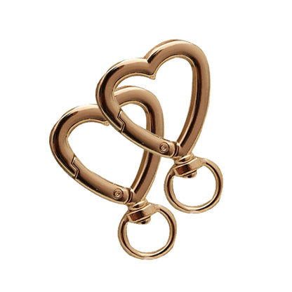 2pcs Bag Accessories Handbags Clasps Handle Heart Lobster Metal Clasp Swivel Clips Hooks for Key Rings Keychains