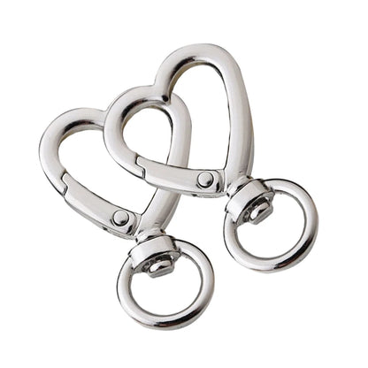 2pcs Bag Accessories Handbags Clasps Handle Heart Lobster Metal Clasp Swivel Clips Hooks for Key Rings Keychains