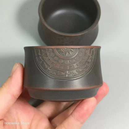 2pcs Hot Sale Qinzhou Ceramic nixing Tao cup(Not Yixing Clay Teapot) teacup for Puer oolong Kung Fu Cha Gift For Festival