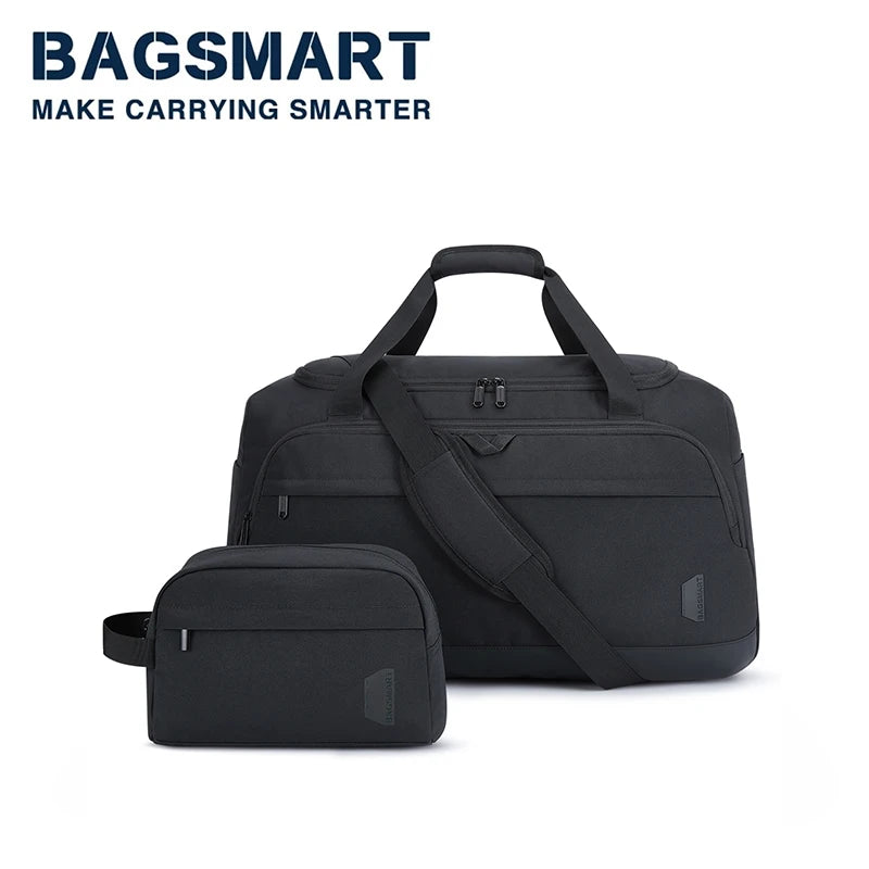 2pcs Men Tote Bag BAGSMART Large Capacity Shoulder Duffle Bags for Women Top Handle Satchel Purse Whitney Laptop Backpack