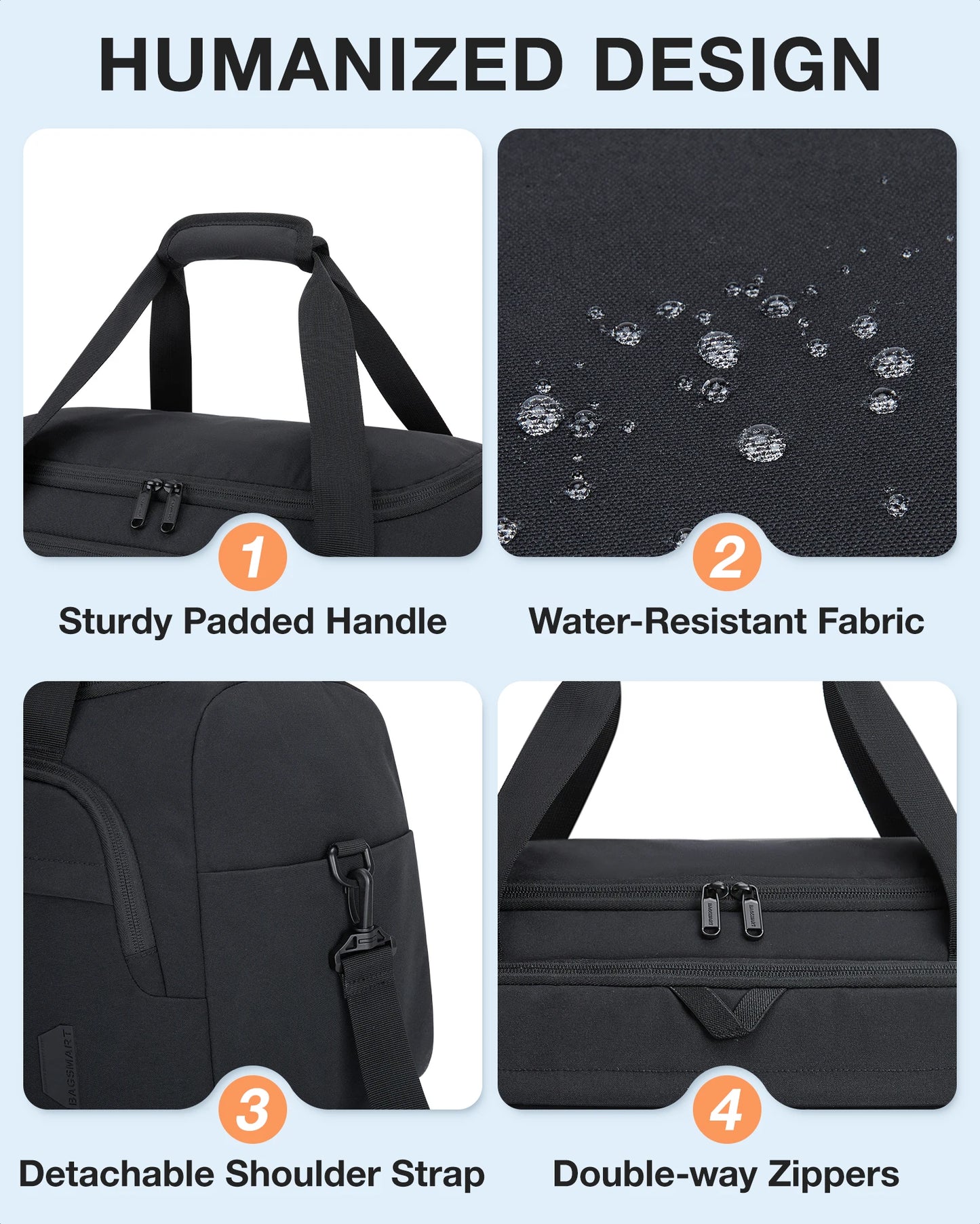 2pcs Men Tote Bag BAGSMART Large Capacity Shoulder Duffle Bags for Women Top Handle Satchel Purse Whitney Laptop Backpack