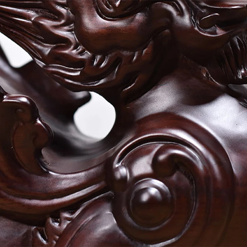 2pcs Pixiu Sculpture Solid Wood Decor Office Desktop Lucky Money Home Living Room TV Cabinet Ornaments Decor Crafts Gift
