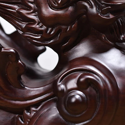 2pcs Pixiu Sculpture Solid Wood Decor Office Desktop Lucky Money Home Living Room TV Cabinet Ornaments Decor Crafts Gift