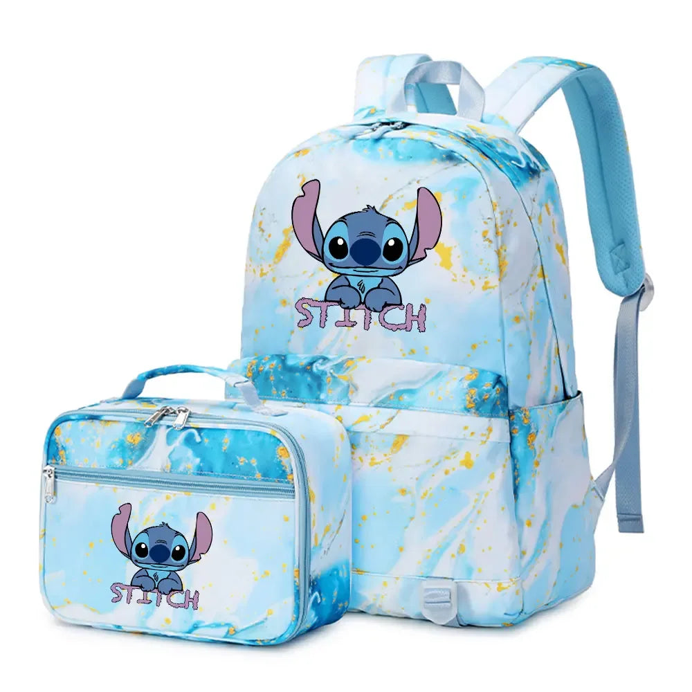 2pcs Stitch Prints Kids Backpack with Lunch Bag - Thumbnail 2