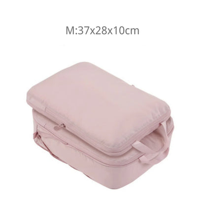 2pcs Travel Compression Packing Cubes Bag Portable Suitcase Clothes Organizers Waterproof Luggage Storage Cases Drawer Bags