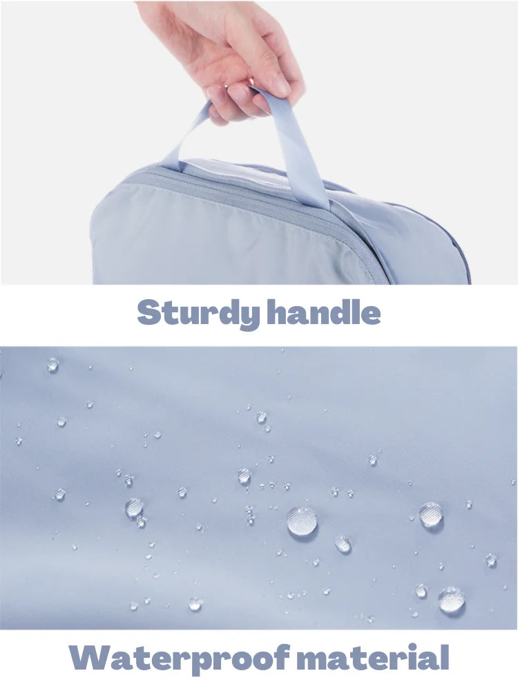 2pcs Travel Compression Packing Cubes Bag Portable Suitcase Clothes Organizers Waterproof Luggage Storage Cases Drawer Bags