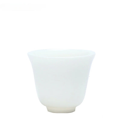 2pcs/lot Chinese Ceramic Tea Cup Teaware Suet Jade White Porcelain Handmade Teacup Tea Bowl Single Cup Master Cups Chinese Gift