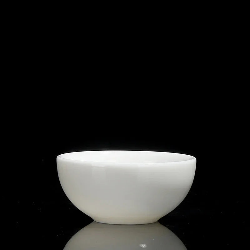 2pcs/lot Chinese Ceramic Tea Cup Teaware Suet Jade White Porcelain Handmade Teacup Tea Bowl Single Cup Master Cups Chinese Gift