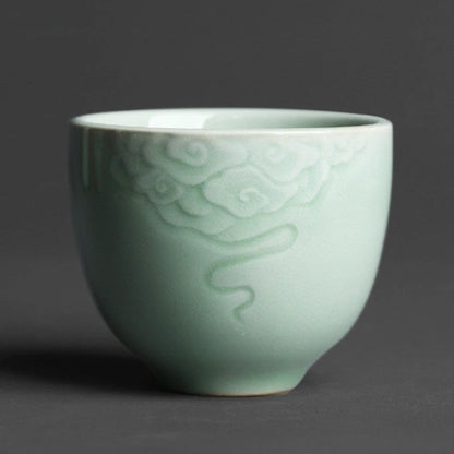 2pcs/lot Chinese Handmade Ceramic Teacup Coffee cup Boutique Celadon small Tea Bowl Porcelain Tea set Accessories Master cup