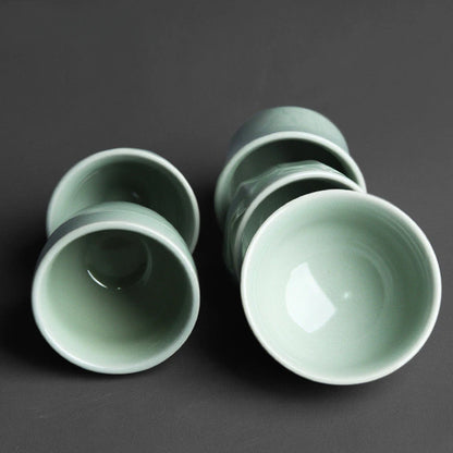 2pcs/lot Chinese Handmade Ceramic Teacup Coffee cup Boutique Celadon small Tea Bowl Porcelain Tea set Accessories Master cup