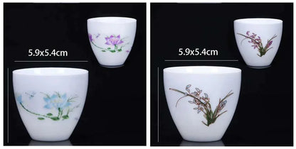 2pcs/lot Japanese Style Tea Cup Ceramic Single Cup Teacup Small Tea Cups Small Coffee Tea Cups Home Living Room Table Ornaments