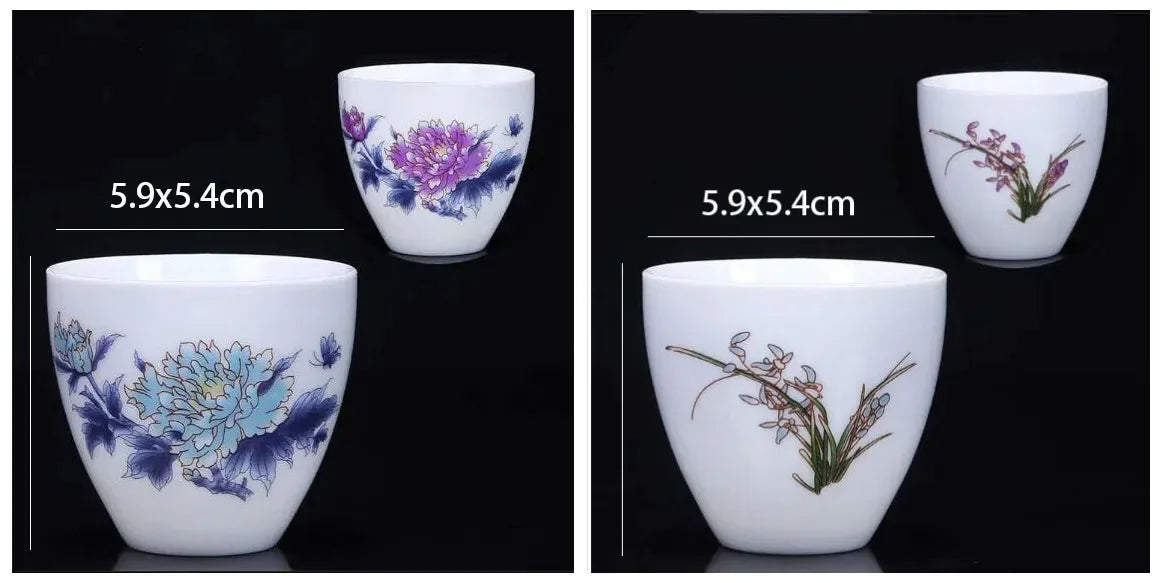 2pcs/lot Japanese Style Tea Cup Ceramic Single Cup Teacup Small Tea Cups Small Coffee Tea Cups Home Living Room Table Ornaments