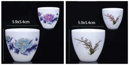 2pcs/lot Japanese Style Tea Cup Ceramic Single Cup Teacup Small Tea Cups Small Coffee Tea Cups Home Living Room Table Ornaments