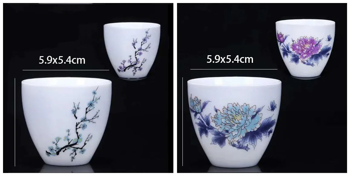 2pcs/lot Japanese Style Tea Cup Ceramic Single Cup Teacup Small Tea Cups Small Coffee Tea Cups Home Living Room Table Ornaments
