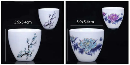2pcs/lot Japanese Style Tea Cup Ceramic Single Cup Teacup Small Tea Cups Small Coffee Tea Cups Home Living Room Table Ornaments