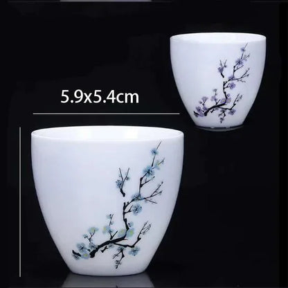 2pcs/lot Japanese Style Tea Cup Ceramic Single Cup Teacup Small Tea Cups Small Coffee Tea Cups Home Living Room Table Ornaments