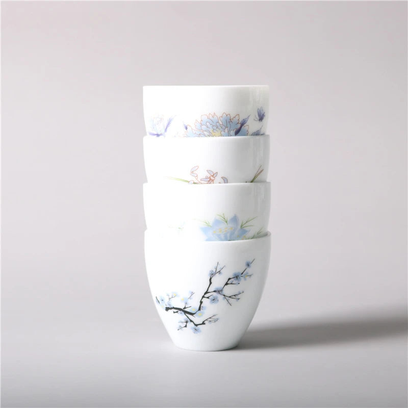 2pcs/lot Japanese Style Tea Cup Ceramic Single Cup Teacup Small Tea Cups Small Coffee Tea Cups Home Living Room Table Ornaments