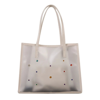 2pcs/set Fashionable Transparent Shoulder Bag for Ladies  Great for Beach Trips Daily Commutes and Shopping