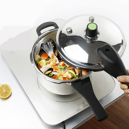 3/4/5L Stainless Steel Pressure Cooker U-Shaped Gas Stove Induction Cooker Dual-Use Household Kitchen Tools