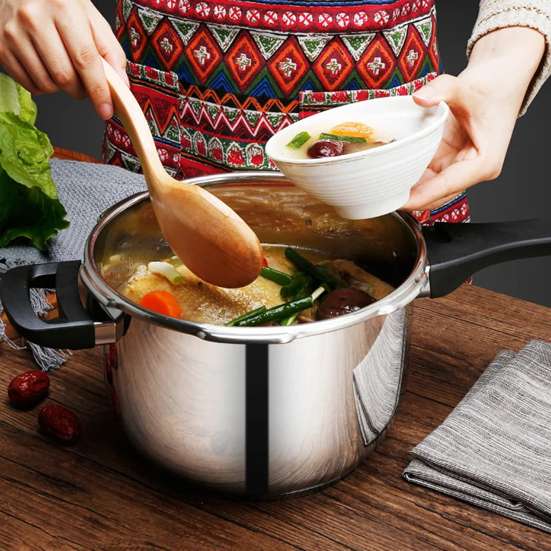 3/4/5L Stainless Steel Pressure Cooker U-Shaped Gas Stove Induction Cooker Dual-Use Household Kitchen Tools