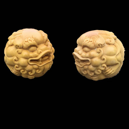 3/5cm Boxwood Real Wood Wood Statue Pixiu Collection Traditional Chinese Pendant Wood Sculpture Feng Shui Mascot