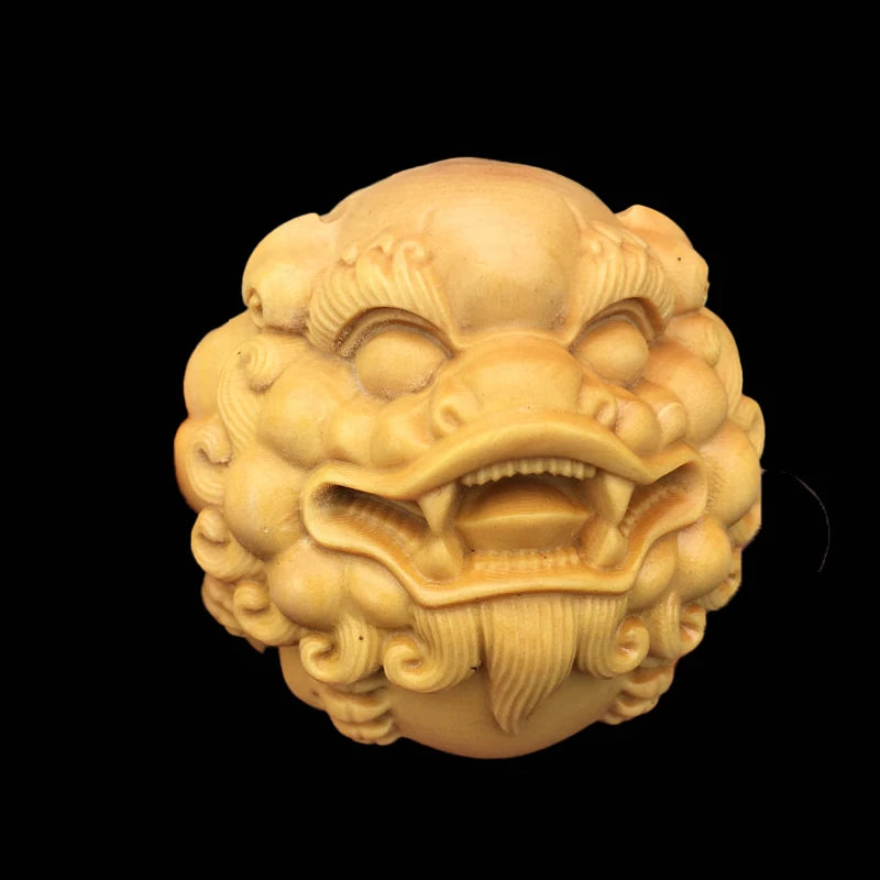 3/5cm Boxwood Real Wood Wood Statue Pixiu Collection Traditional Chinese Pendant Wood Sculpture Feng Shui Mascot