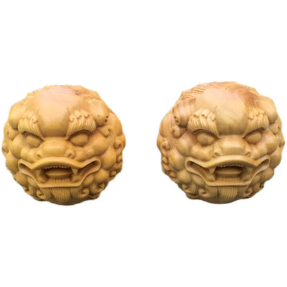 3/5cm Boxwood Real Wood Wood Statue Pixiu Collection Traditional Chinese Pendant Wood Sculpture Feng Shui Mascot