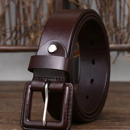 3.8CM High-quality New Hypoallergenic Men's Leather Pin Buckle Business Casual Designer Belt for Men