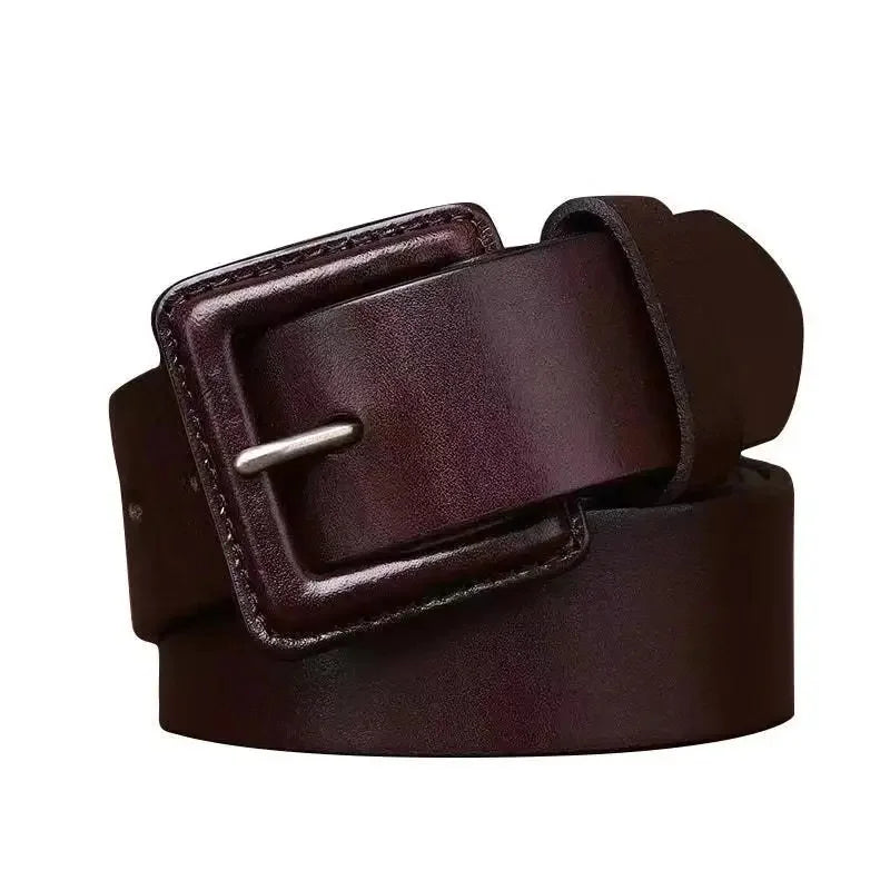 3.8CM High-quality New Hypoallergenic Men's Leather Pin Buckle Business Casual Designer Belt for Men