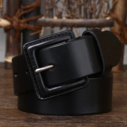 3.8CM High-quality New Hypoallergenic Men's Leather Pin Buckle Business Casual Designer Belt for Men