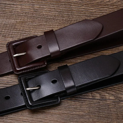 3.8CM High-quality New Hypoallergenic Men's Leather Pin Buckle Business Casual Designer Belt for Men
